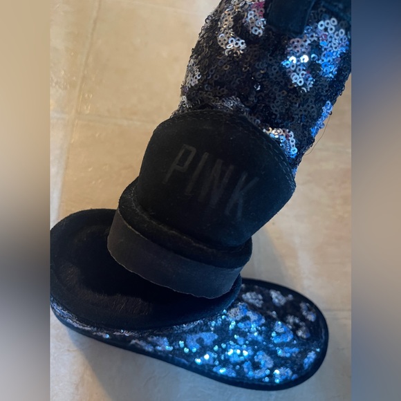 VS Pink Sequin Booties - Picture 3 of 3
